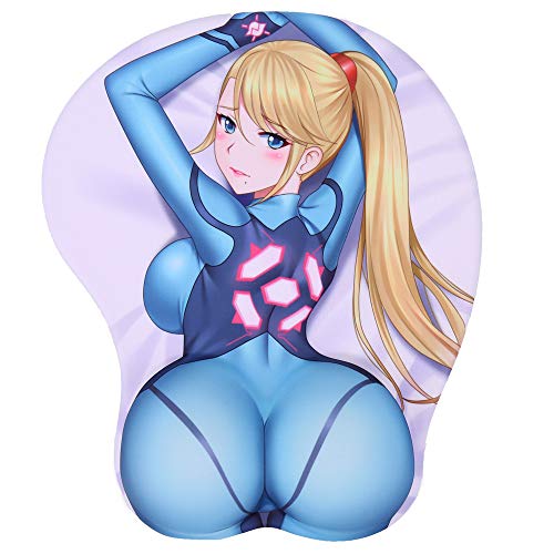 BOO ACE Aran Metroid Samus3D Mousepads Anime Mouse Pads with Wrist Rest 2Way Skin (Aran 1)