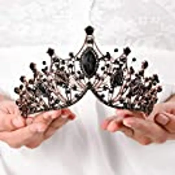 Aceorna Baroque Queen Crowns Crystal Wedding Crowns and Tiaras Rhinestones Costume Tiara Bridal Hair Accessories for Women