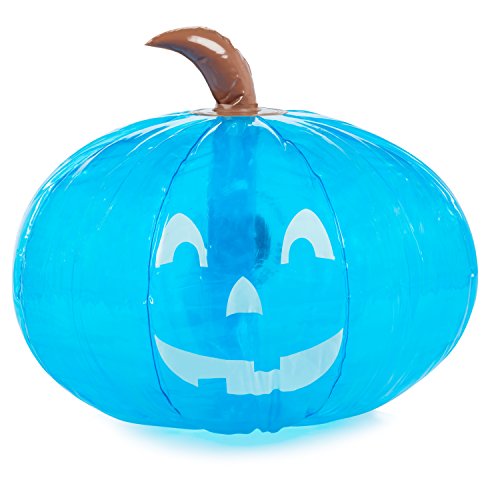 Teal Pumpkin 15" Inflatable Halloween Decoration- Blow Up Indoor/Outdoor Jack O Lantern Decoration for Parties, Trick-or-Treating, Lawn- Support The Teal Pumpkin Project & Spread Allergy Awareness