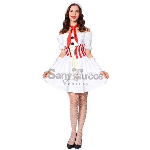 【In Stock】Christmas Cosplay White Christmas Dress Cosplay Costume