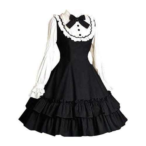 Black and White Gothic Lolita Dress