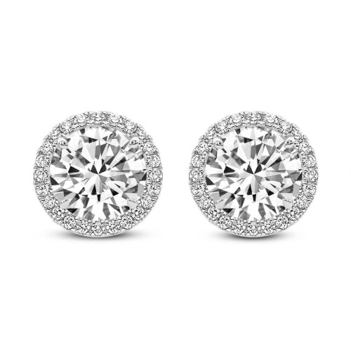 Friendly Diamonds Diamantohrringe | - IGI-zertifizierter, im Labor gezüchteter Diamant | Solice Lab Diamantohrringe | Qualität FG-VS1-VS2 - 1,25 cttw Runden 14 Karat - Weißgold