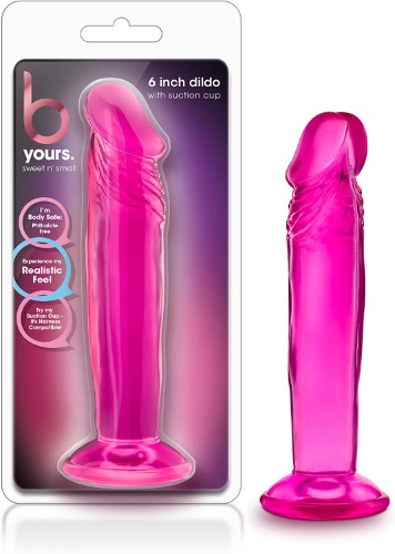 Blush 6.5" Small Dildo - Suction Cup - Strap On Harness Compatible - Dong - Sex Toy for Women - Sex Toy for Adults - Pink