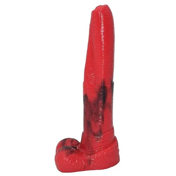 ZWFUN Tierdildo, 28cm langer Elefantenpenis Tier Penis Realistischer Pferd Dildo Mit Hoden Großer Größe Cock Tier Dildo ,Übergröße Tier Penis Anal Plugs Masturbation Sexspielzeug (rot)