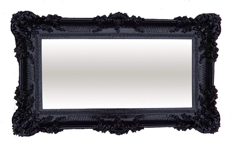 XXL Barockmirror Wall Mount Black