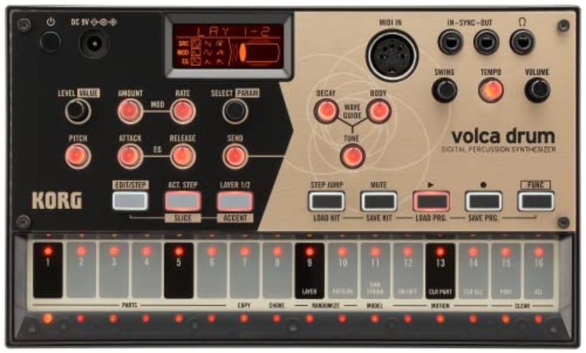 Korg Drum Machine, Blue (VOLCADRUM) - KORG volca drum