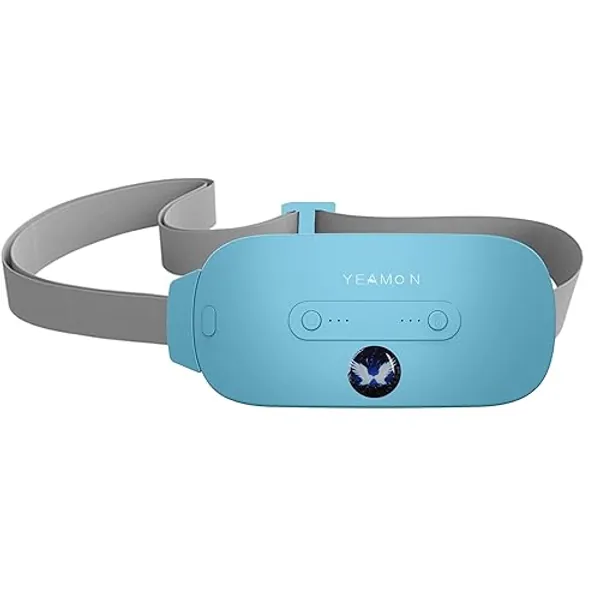 Portable Cordless Fast Heating Pad, Electric Waist Belt Device with 3 Heat Levels and 3 Massage Modes, Back or Belly Heating Pad for Women and Girl - Blue