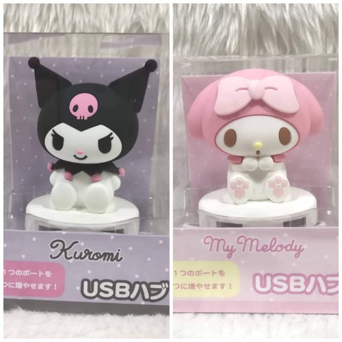 Sanrio original my melody Kuromi 4-port USB Hub