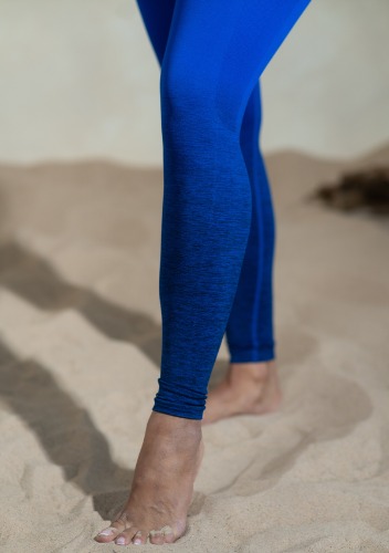 Kristina Seamless Sports Leggings In Royal Blue Gradient - M