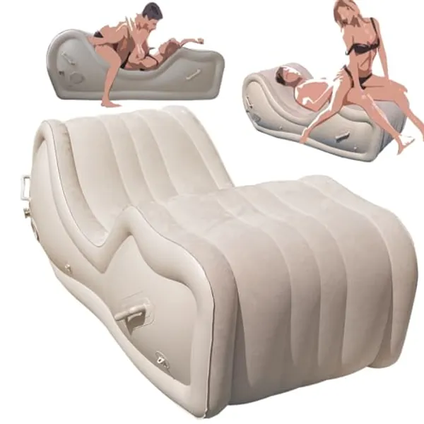 Automatic Inflatable Sex Furniture Sofa for G Spot Position Aid, Sex Bondage Chair Cushion Bed, Woless Adult Sex Toy for Couple, Auxiliary Ramp Pillow for Women Sexual Pleasure