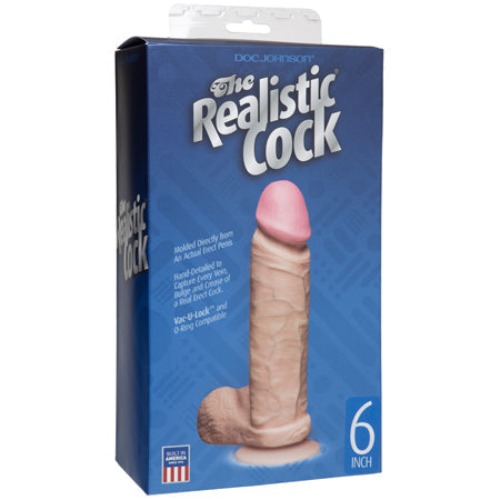 THE REALISTIC COCK - 6 INCH - White