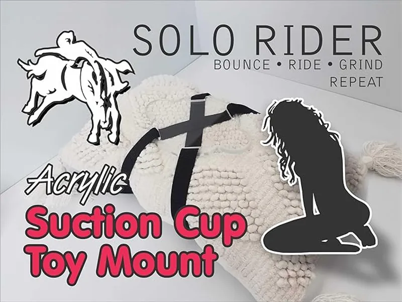 SOLO RIDER Suction Cup Dildo Saddle Mount Anywhere Adult Sex Toy Holder Strap on Platform Base