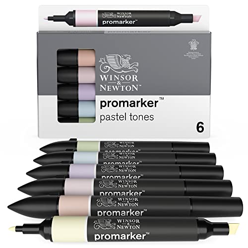 Winsor & Newton Promarker Set de 6 Tons Pastels