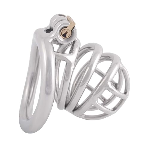 TERNENCE Stainless Steel Small Male Chastity Device Ergonomic Design Stealth Lock for Adults Solitary Extreme Confinement Cage S050 (1.97 inch / 50mm) - 1.97 Inch (Pack of 1)