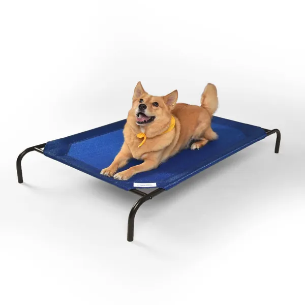 Coolaroo The Original Cooling Elevated Pet Bed - Aquatic Blue Large