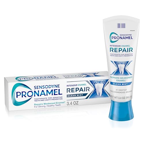 Sensodyne Pronamel Intensive Enamel Repair Toothpaste for Sensitive Teeth, to Reharden and Strengthen Enamel, Clean Mint - 3.4 Ounces - Mint - 3.4 Ounce (Pack of 1)
