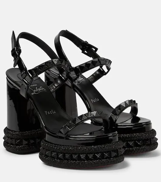 Superaclou patent leather platform sandals