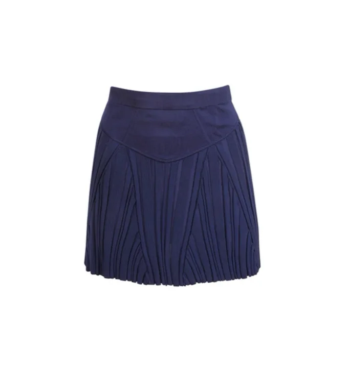 Rib Flared Skirt | Night Sky / xs