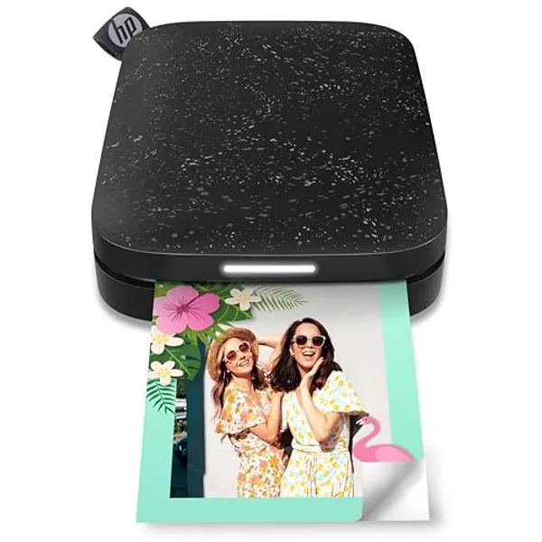 HP Sprocket 2x3" Instant Smartphone Photo Printer - Portable Color Wireless Mobile Printer - Zink Sticky-Back Photos - Print from Compatible iOS & Android Devices with Bluetooth w/Fun App - Black