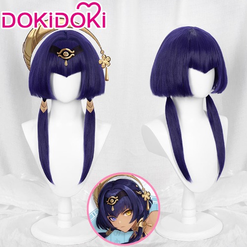 DokiDoki Game Genshin Impact Cosplay Candace Cosplay Wig Short Syntheti Candace Sumeru | Candace-PRESALE
