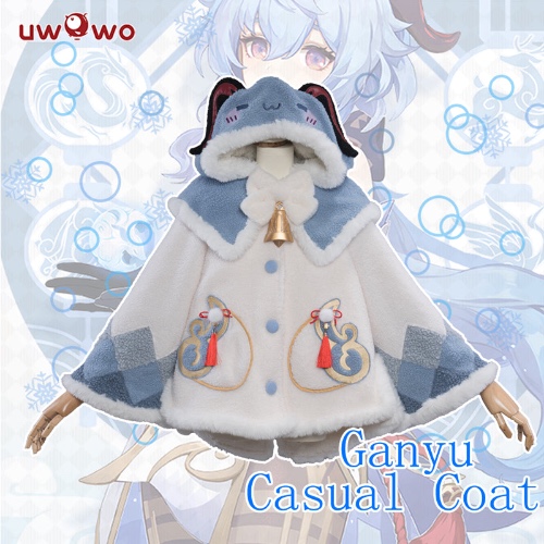 Uwowo Genshin Impact Fanart Ganyu Casual Coat Cozy Jacket Cospaly Costume - 【In Stock】XXXL