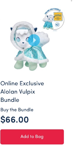 Online Exclusive Alolan Vulpix Bundle | Build-A-Bear Workshop