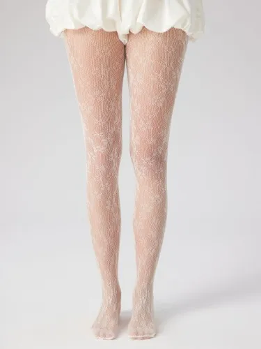 FLORAL FISHNET TIGHTS