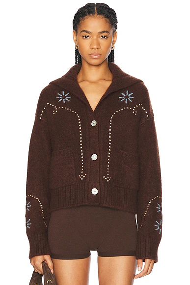 Cashmere Western Cardigan