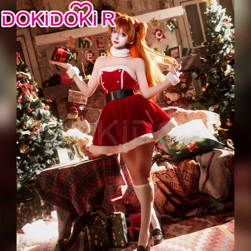 【In Stock】【Size S-2XL】DokiDoki-R Anime Cosplay Costume Red White Christmas | Strapless Dress Ver. / S-In Stock