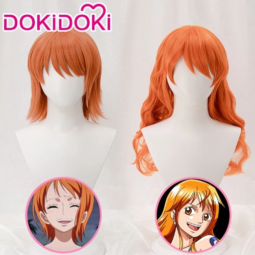DokiDoki Anime One Piece Cosplay Nami Wig Short Curly Orange | Nami-PRESALE