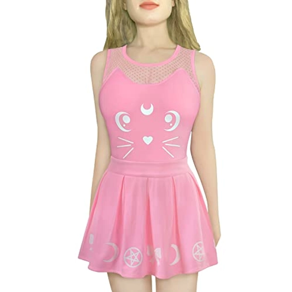 Littleforbig Cotton Romper Onesie Pajamas Bodysuit - Luna Onesie Skirt Set