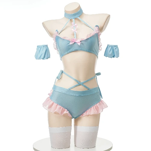 Blue bathing suit kawai