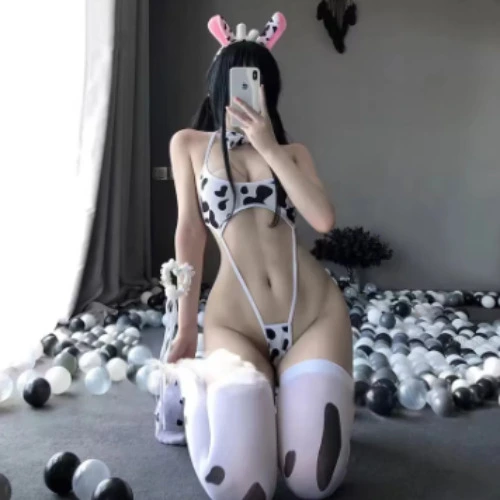 Lewd cow-kini bodysuit 