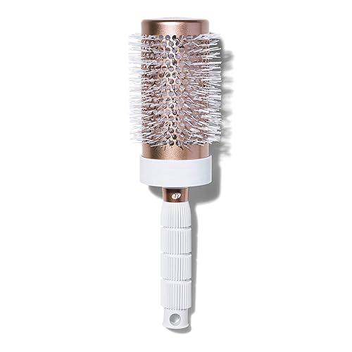 T3 Volume Round Hair Brush Ceramic-Coated Barrel Vented Round Brush for Blow Drying Heat Resistant Bristles - 3 Inch round brush