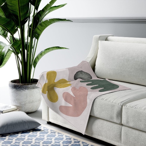 Abstract Shapes Blanket Plush Throw - 30" × 40"