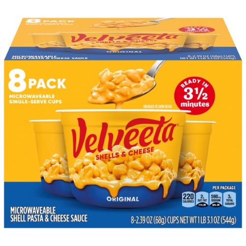 Velveeta Original Microwavable Shells & Cheese Cups 8-2.39 oz cups
