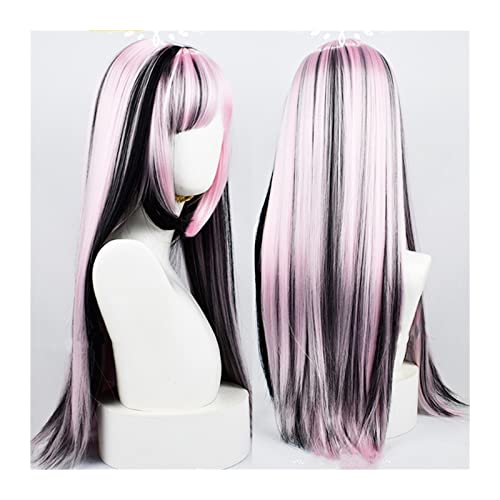 black and pink wig💕