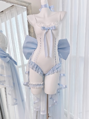 Lace-up Big Ribbon Fairy Swimwear