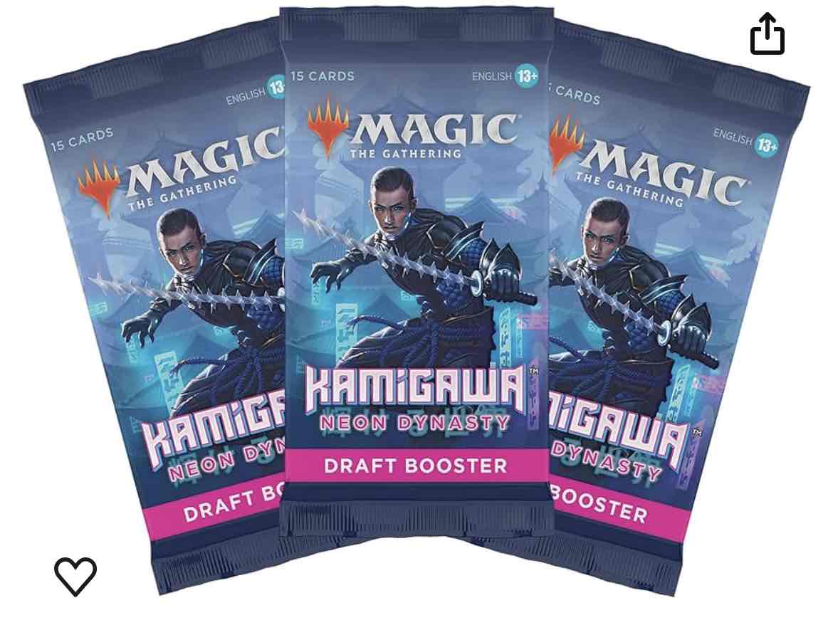 Magic The Gathering Kamigawa: Neon Dynasty 3-Booster Draft Pack & 2022 Starter Kit, 2 Ready-to-Play Decks, 2 MTG Arena Code Cards, Multicolor (D05660000)