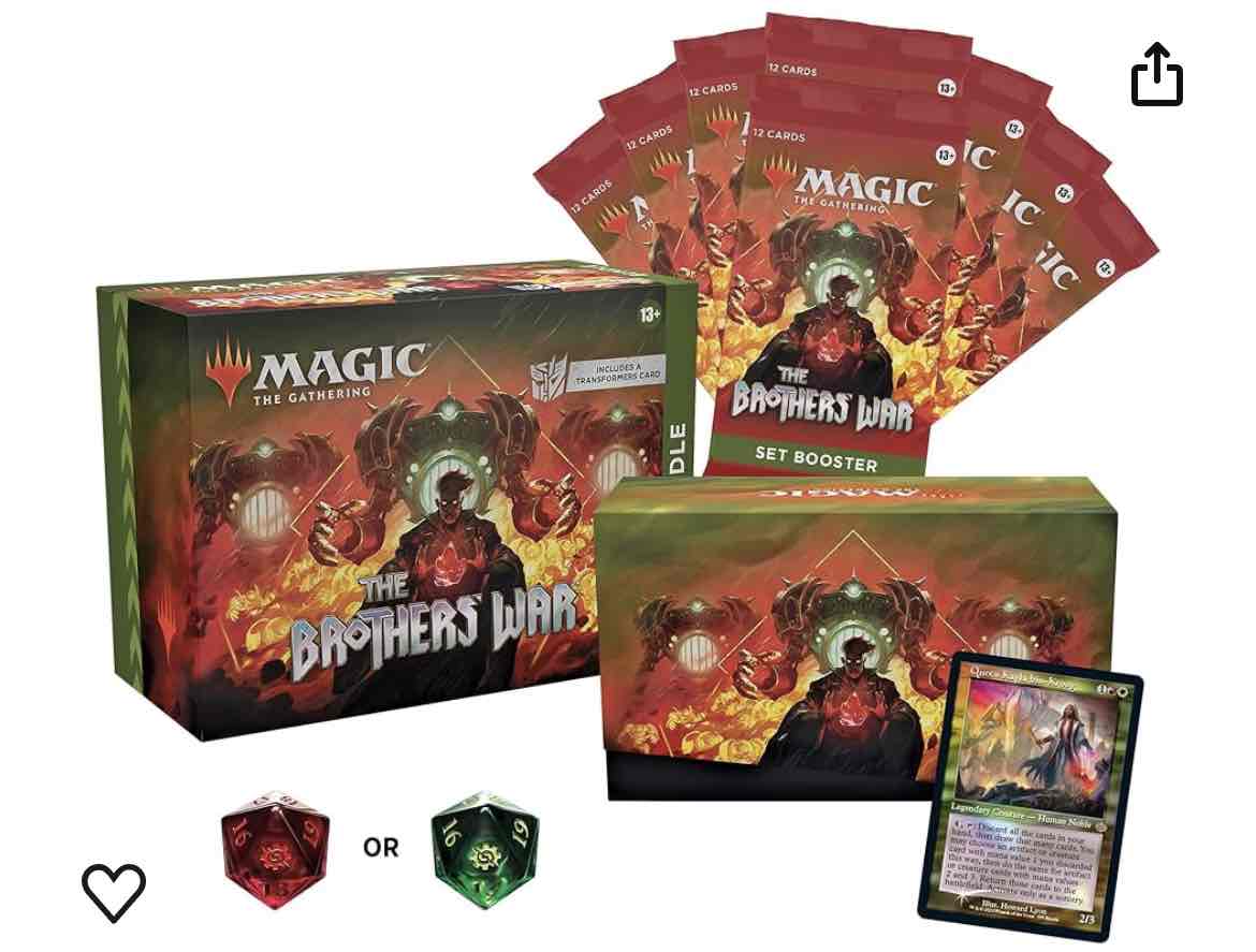 Magic The Gathering The Brothers’ War Bundle, 8 Set Boosters + Accessories, D03080000, Multicolor, for ages 13+ & Innistrad: Crimson Vow Bundle, 8 Set Boosters & Accessories C90620000