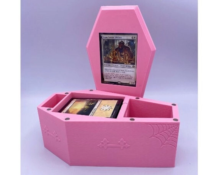 Coffin Deck Box - Showcase your spooky commanders! - Sturdy Deck Box -