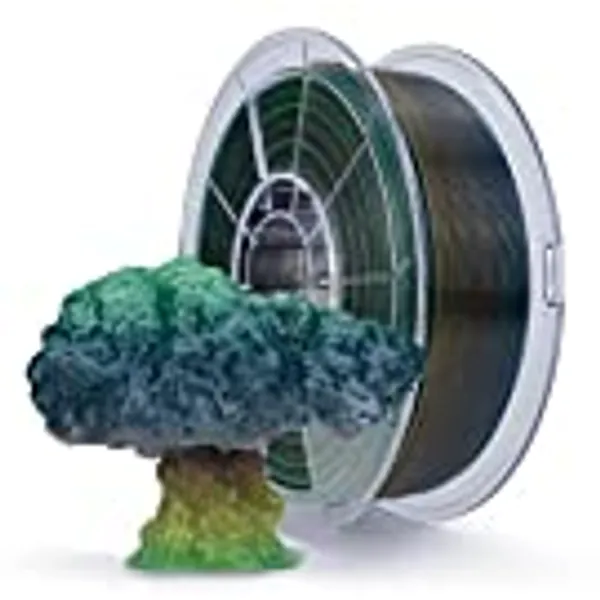 ZIRO 3D Printer Filament,Translucent PLA Filament 1.75mm,Multicolor Rainbow PLA Filament,1KG/2.2lb,Season Series - Spring