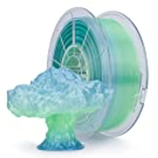 ZIRO 3D Printer Filament,Translucent PLA Filament 1.75mm,Multicolor Rainbow PLA Filament,1KG/2.2lb,Season Series - Summer