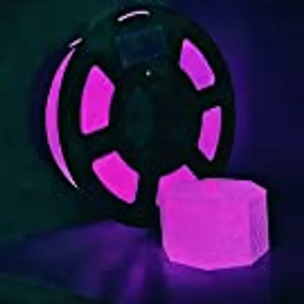 Everyglow Glow in The Dark 3D Printer Filament, 1.75mm PLA Filament Fits for Most FDM Printers 1KG (2.2 LBS) Spool Dimensional Accuracy +/- 0.03 mm (Rose Pink)