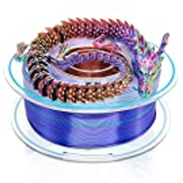 YOUSU Tricolor PLA Filament Multicolor 3D Printer Filament Like Rainbow Filament Triple Color Coextrusion PLA Filament 1.75mm (± 0.03 mm) for 3D Printer &3D Pen, Silk PLA Green/Purple/Copper