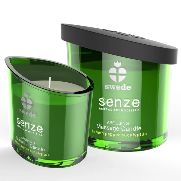 SWEEDE SENZE AROUSING MASSAGE CANDLE - LEMON, PEPPER, EUCALYPTUS