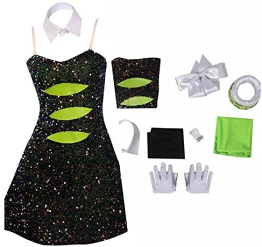 Vaianie Womens Inkling Squid Cosplay Costume Callie Marie Dress Outfits Squid Sisters Dress Jumpsuit for Halloween Party - Medium Marie