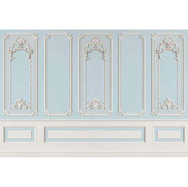 DORCEV 10x7ft Villa Vintage Wall Backdrop Art Carving European Style Elegant Wall Photography Background Bridal Shower Birthday Party Cake Table Banner Photo Booth Wallpaper Pro - 10x7ft