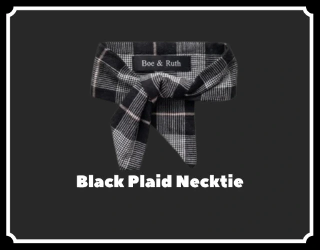 Black Plaid Necktie