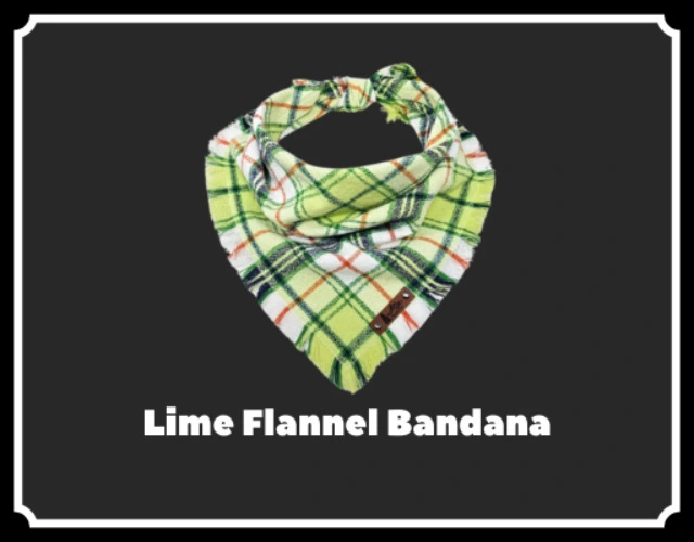 Lime Flannel Bandana